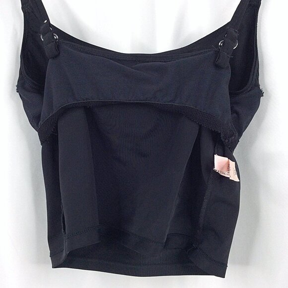 Victoria's Secret Crop Tankini Top Womens Size 32A Underwire Black Swimsuit - Picture 6 of 8